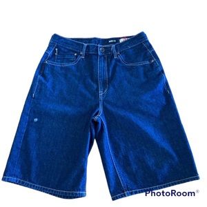 Ecko Unltd Baggy Fit Dark Wash Denim Shorts